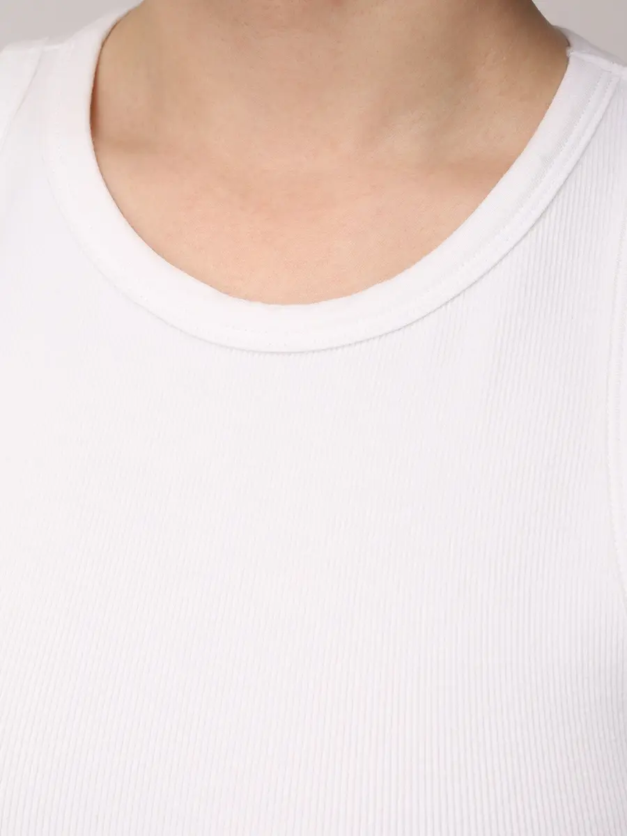 Топ хлопковый MAISON SAINT JULIEN Havana tank top Белый  Фото 5