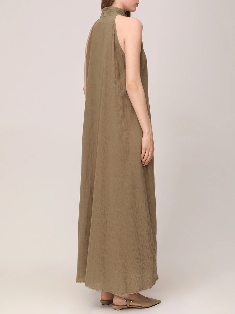Платье хлопковое MAISON SAINT JULIEN Isola bella dress Хаки  Фото 3