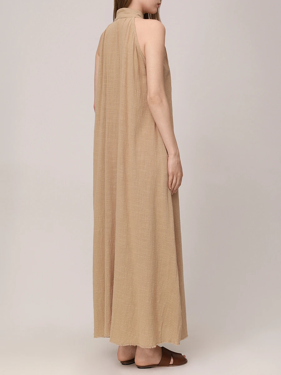 Платье хлопковое MAISON SAINT JULIEN Isola bella dress Коричневый  Фото 3