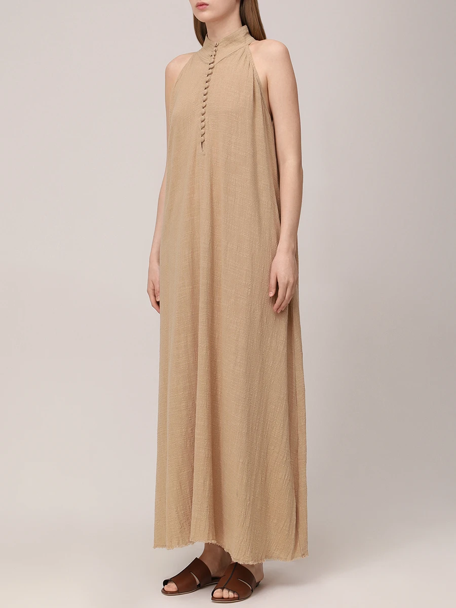 Платье хлопковое MAISON SAINT JULIEN Isola bella dress Коричневый  Фото 4