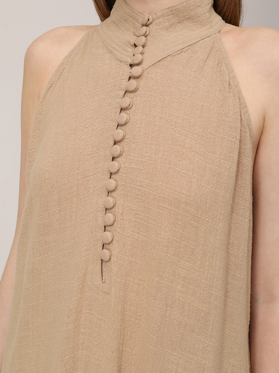 Платье хлопковое MAISON SAINT JULIEN Isola bella dress Коричневый  Фото 5