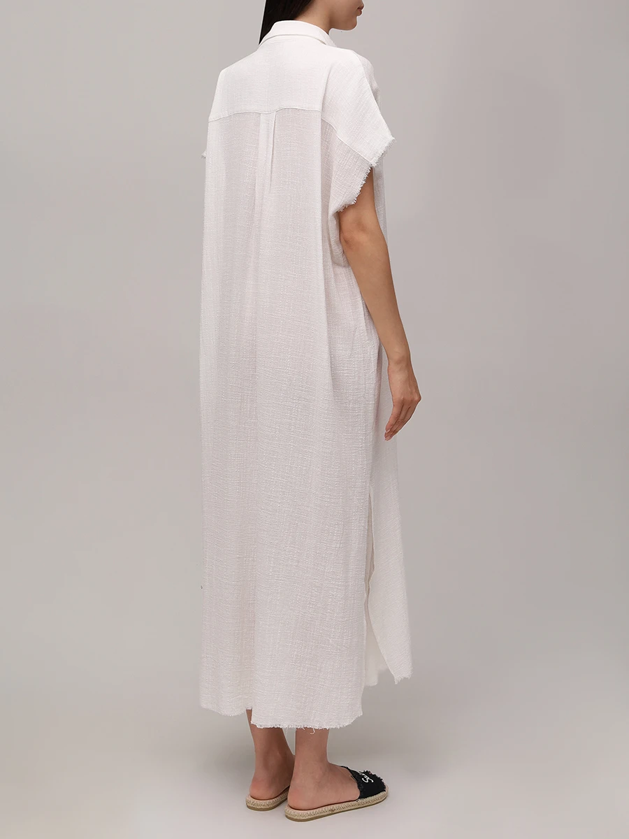 Платье хлопковое MAISON SAINT JULIEN Mykonos long shirt dress Белый  Фото 3