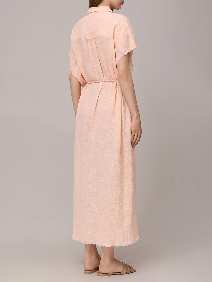 Платье-рубашка хлопковое MAISON SAINT JULIEN Mykonos long shirt dress Розовый  Фото 3