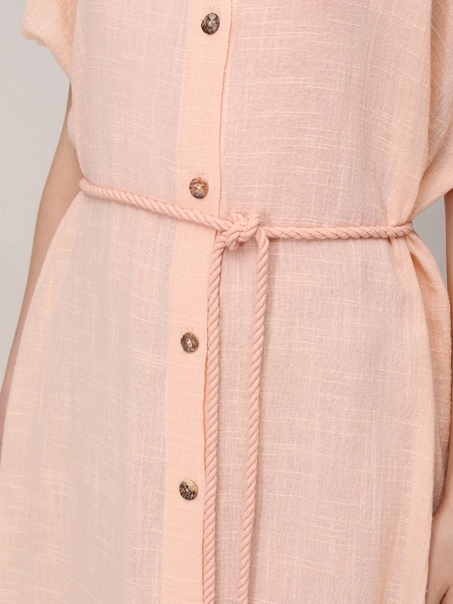 Платье-рубашка хлопковое MAISON SAINT JULIEN Mykonos long shirt dress Розовый  Фото 5