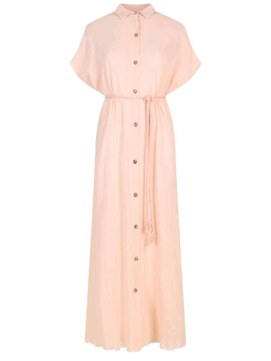 Платье-рубашка хлопковое MAISON SAINT JULIEN Mykonos long shirt dress Розовый 