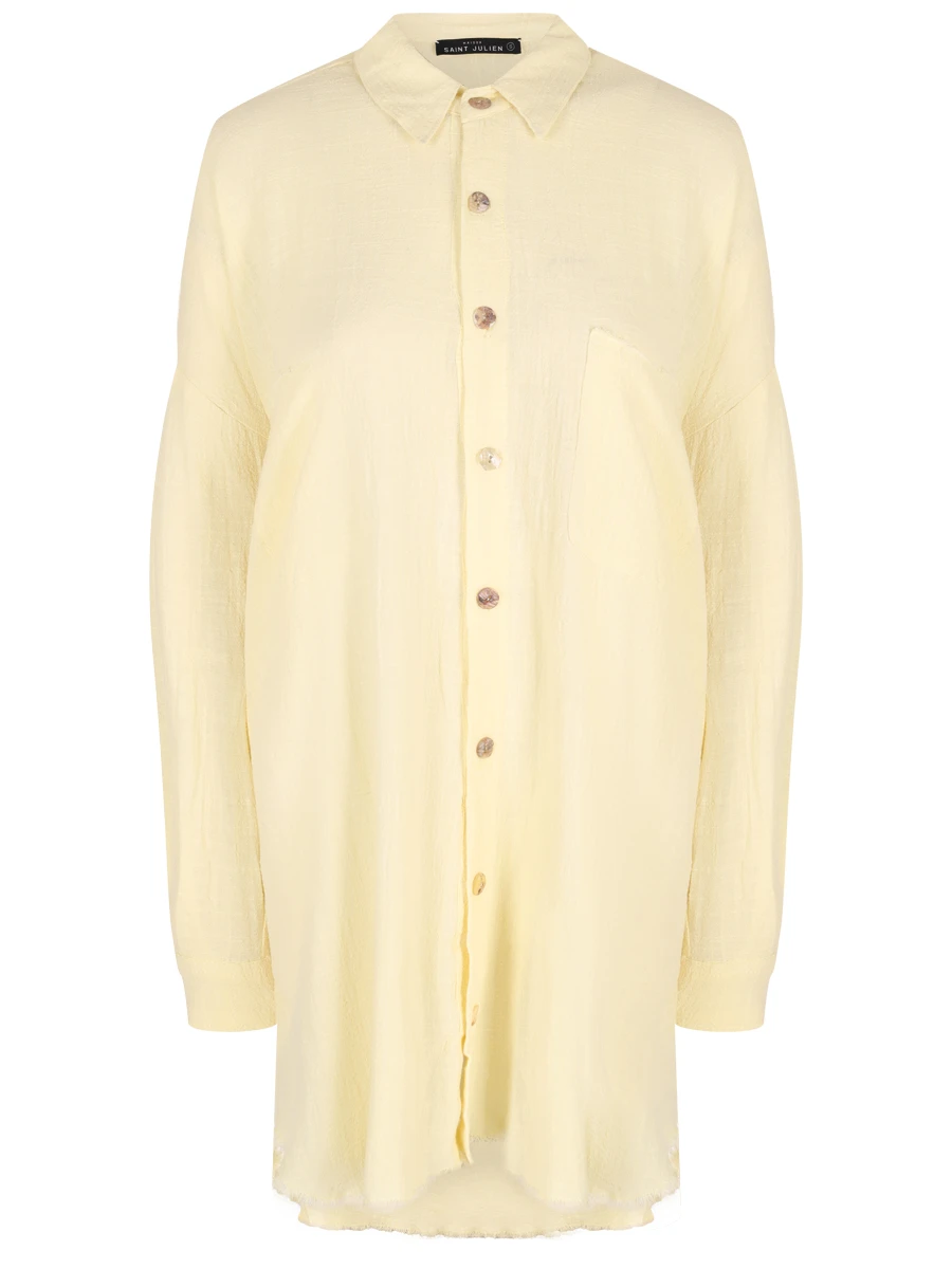 Рубашка хлопковая MAISON SAINT JULIEN Mykonos oversized shirt Желтый 
