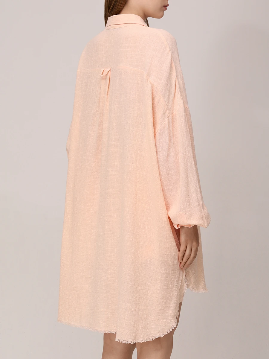 Рубашка хлопковая MAISON SAINT JULIEN Mykonos oversized shirt Розовый  Фото 3