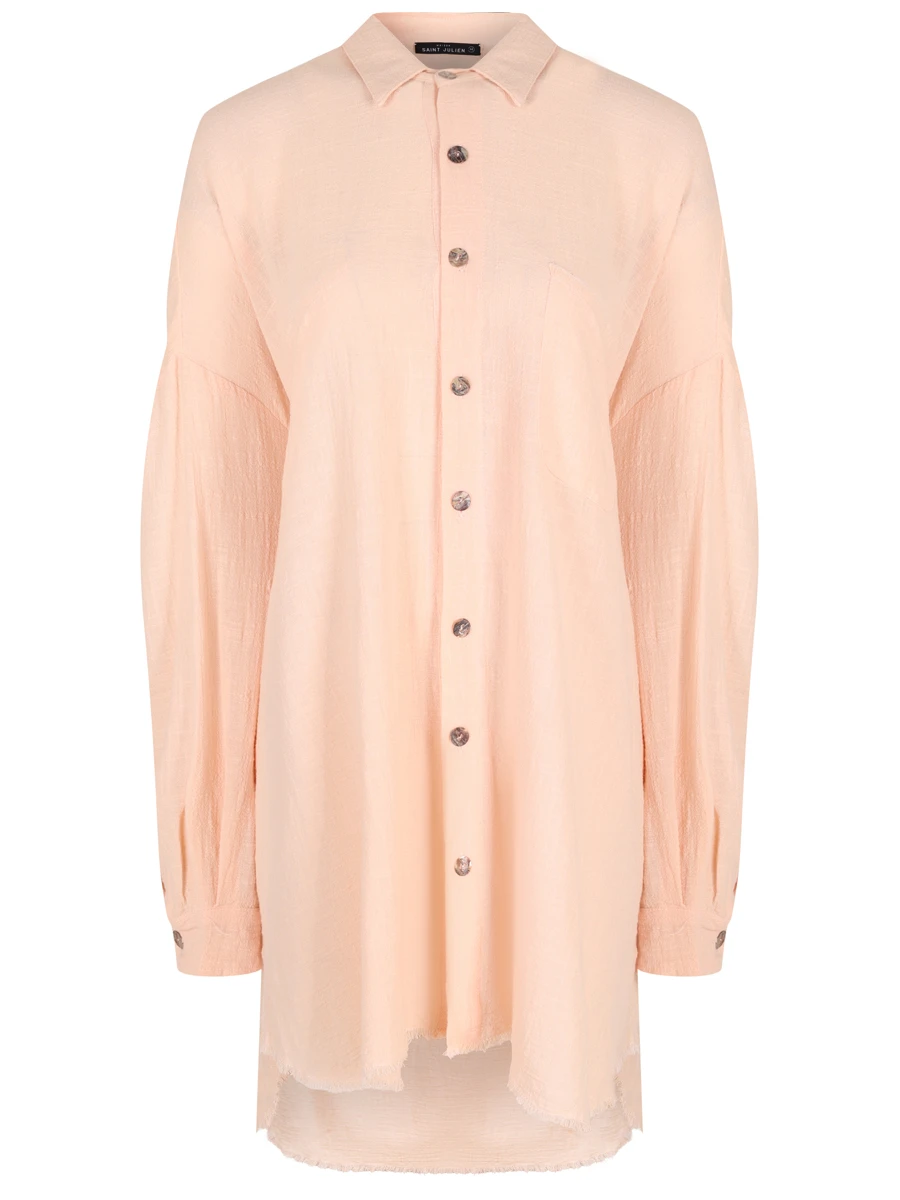 Рубашка хлопковая MAISON SAINT JULIEN Mykonos oversized shirt Розовый 