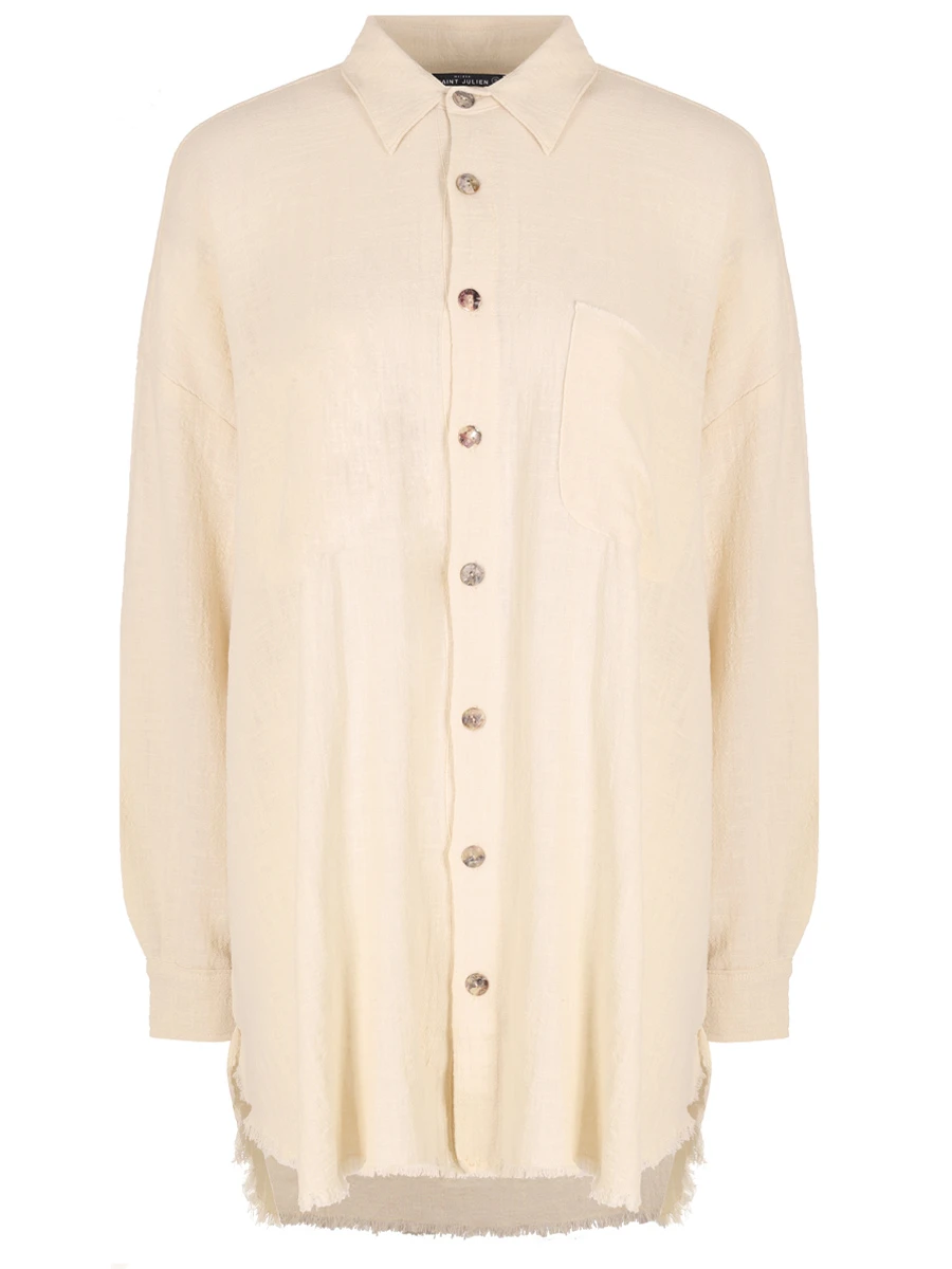 Рубашка хлопковая MAISON SAINT JULIEN Mykonos oversized shirt Кремовый 