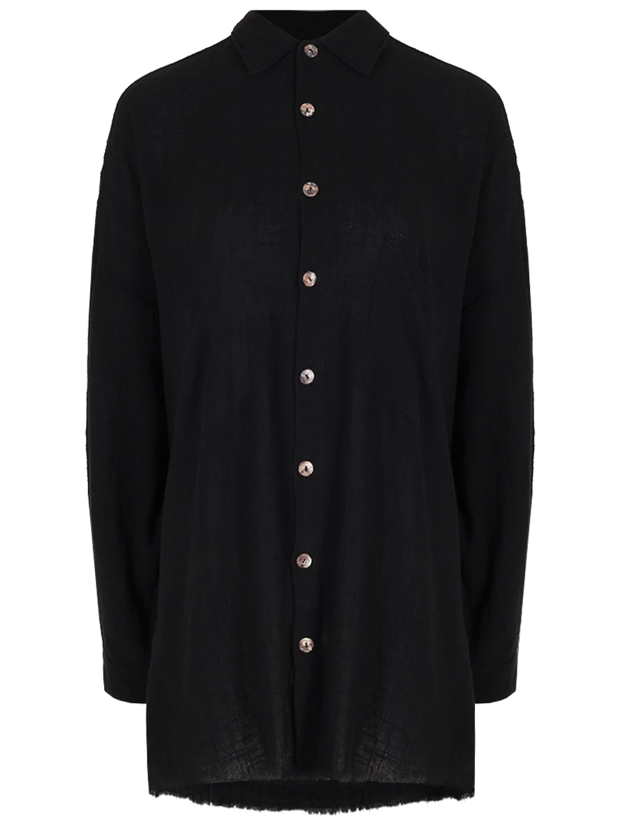 Рубашка хлопковая MAISON SAINT JULIEN Mykonos oversized shirt Черный 