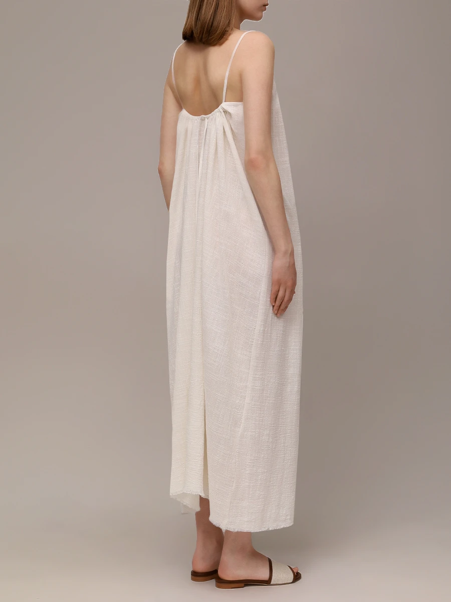 Платье хлопковое MAISON SAINT JULIEN Palm Beach dress Белый  Фото 3