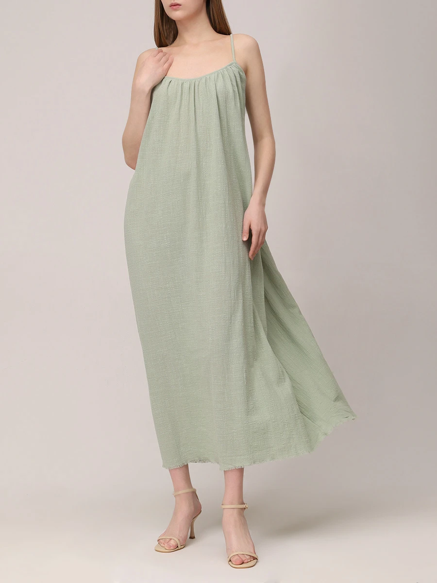 Платье хлопковое MAISON SAINT JULIEN Palm Beach dress Зеленый  Фото 2