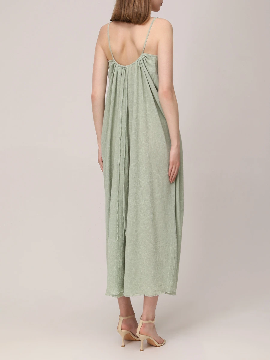 Платье хлопковое MAISON SAINT JULIEN Palm Beach dress Зеленый  Фото 3