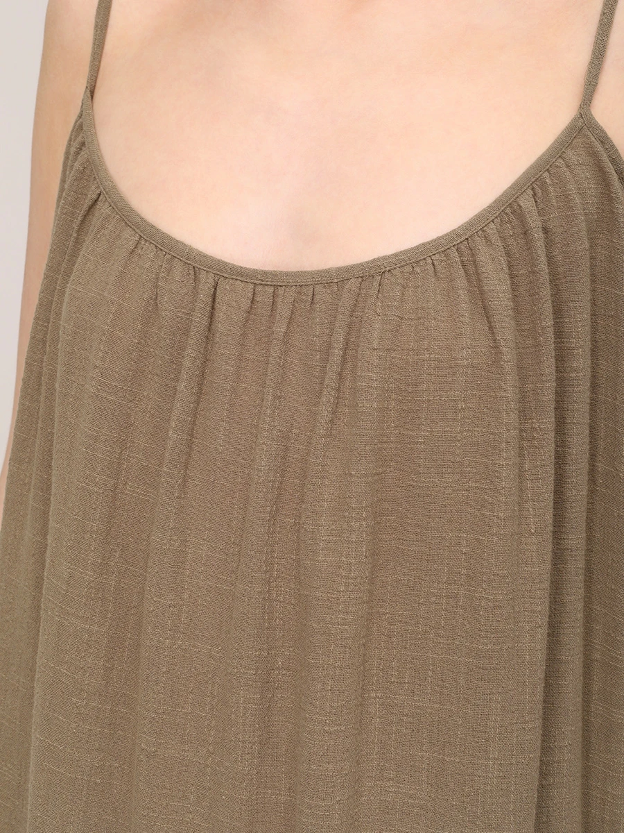 Платье хлопковое MAISON SAINT JULIEN Palm Beach dress Хаки  Фото 5