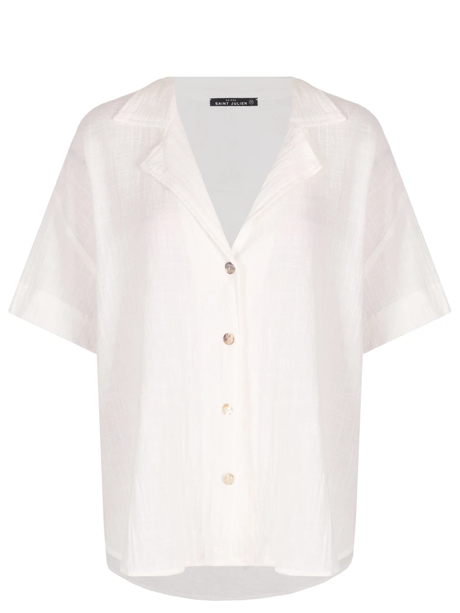 Рубашка хлопковая MAISON SAINT JULIEN Tortola shirt Белый 