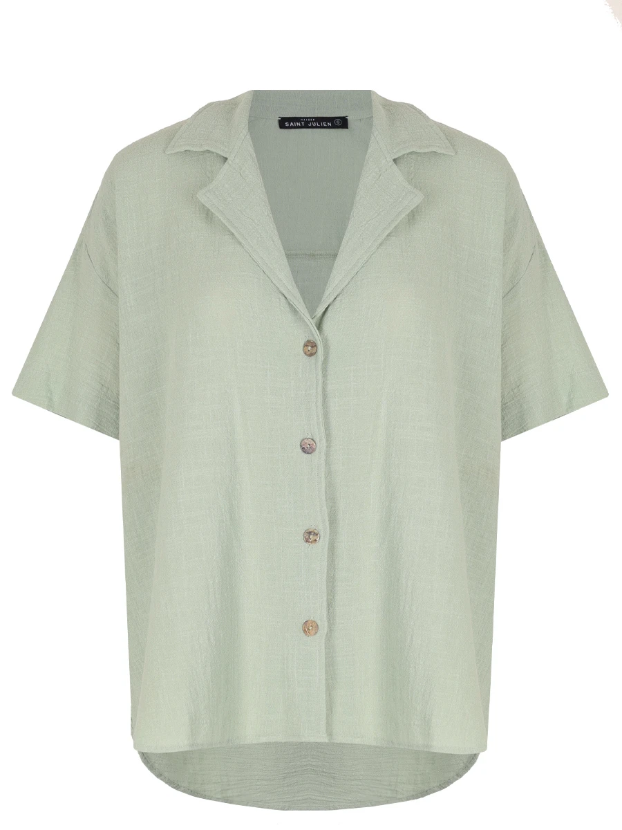 Рубашка хлопковая MAISON SAINT JULIEN Tortola shirt Зеленый 