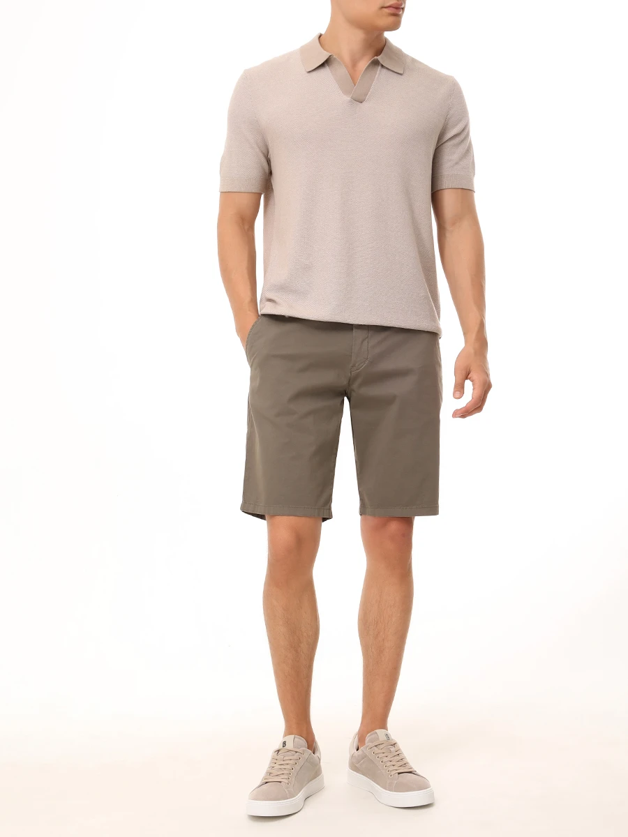 Шорты хлопковые Miami BOGNER 18466888/811 MIAMI-G Хаки  Фото 2