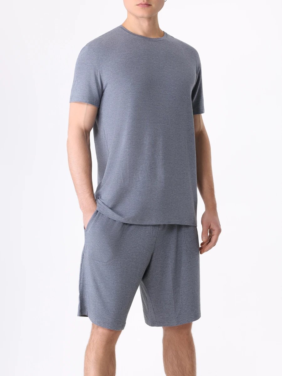 Шорты из модала DEREK ROSE 3559-MARL001CHA Серый  Фото 2