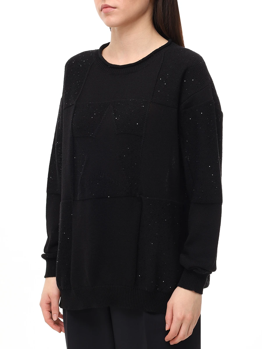 Джемпер хлопковый LORENA ANTONIAZZI P25125GM12A/2566 2158 Черный  Фото 4