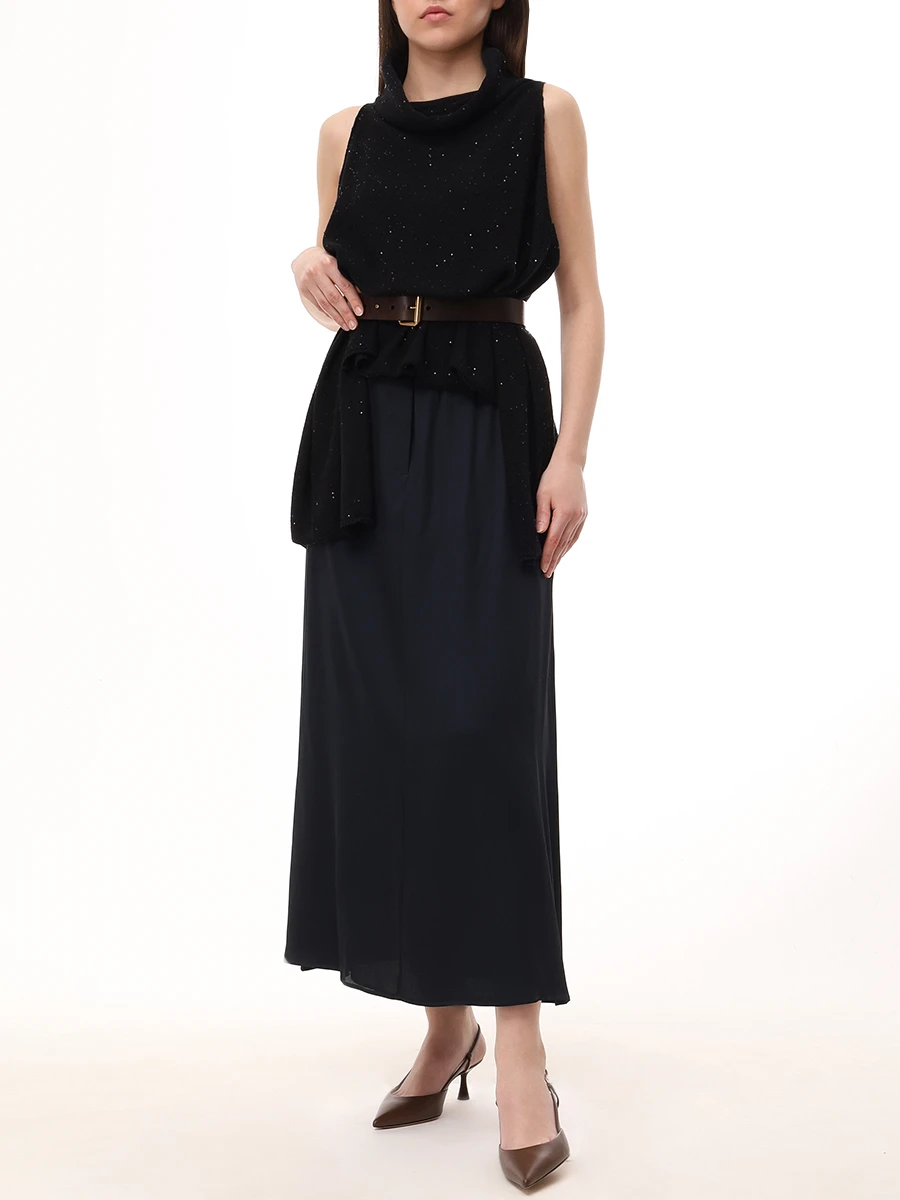 Жилет хлопковый LORENA ANTONIAZZI P25124MJ38A/3049 2146 Черный  Фото 2