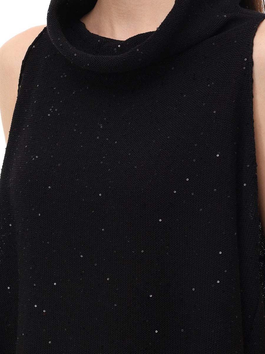 Жилет хлопковый LORENA ANTONIAZZI P25124MJ38A/3049 2146 Черный  Фото 5
