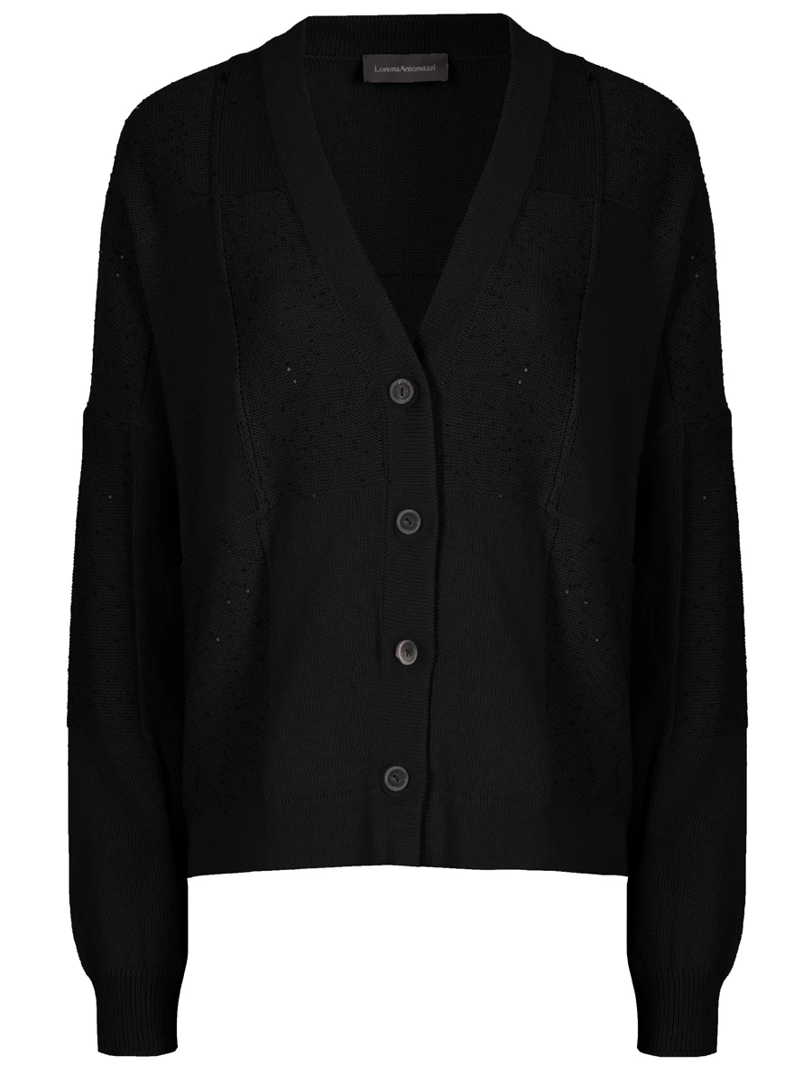 Кардиган хлопковый LORENA ANTONIAZZI P25125CM12A/2566 2158 Черный 