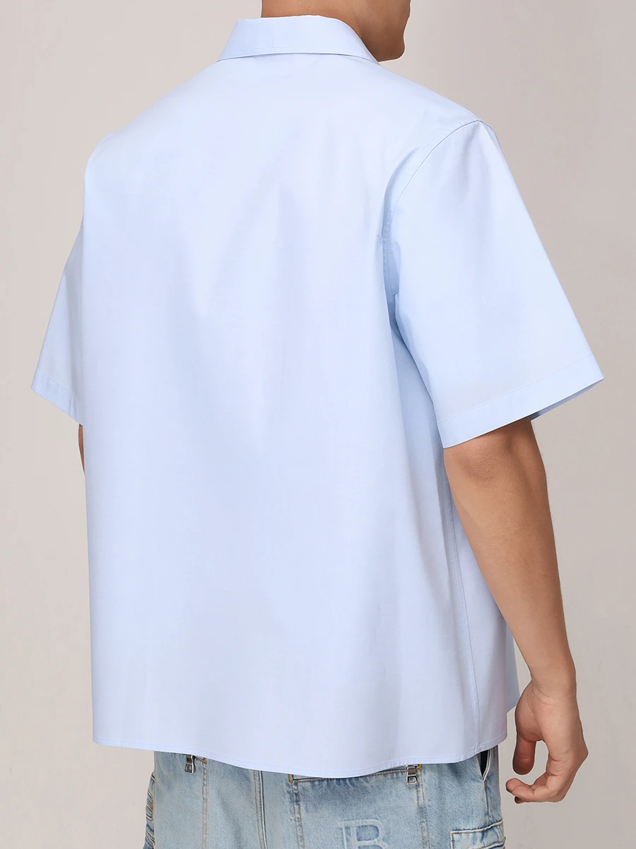 Рубашка хлопковая DARKPARK MSH04 FAC14 Голубой  Фото 3