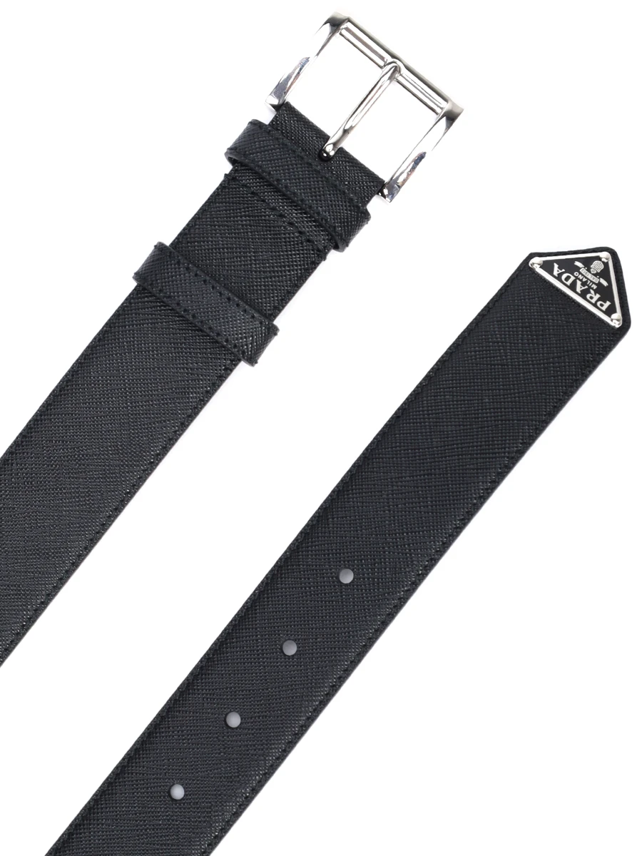 Ремень кожаный PRADA 2CC545053 F0002 Черный  Фото 3