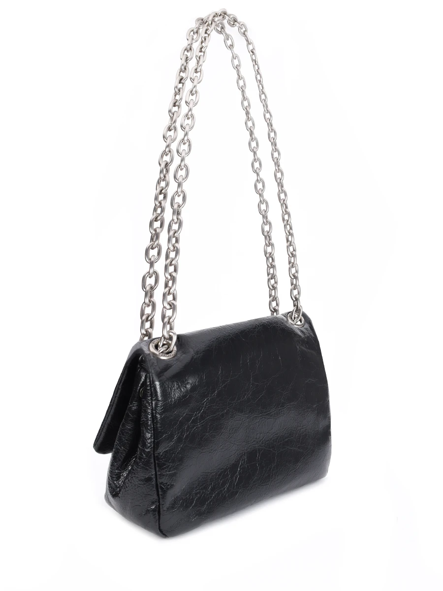 Сумка кожаная Monaco BALENCIAGA 7929772AASA 1000 Черный  Фото 3