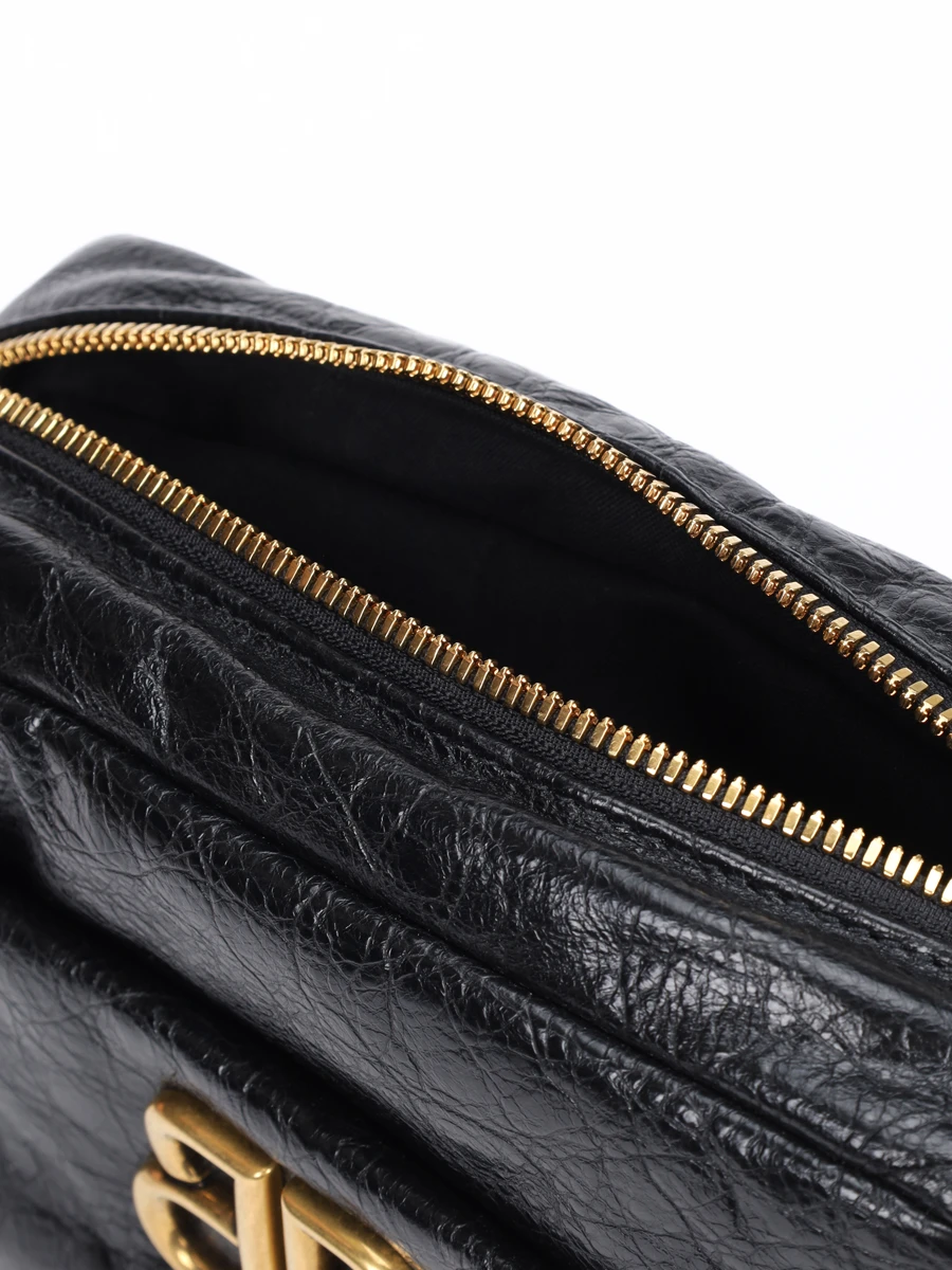 Сумка кожаная Monaco BALENCIAGA 8064592AAR8 1000 Черный  Фото 4