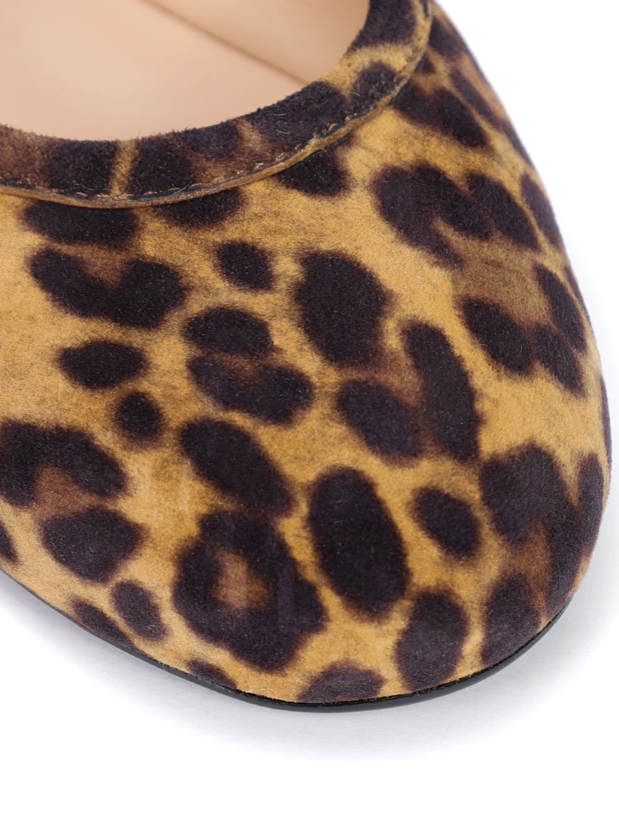Балетки замшевые Carla GIANVITO ROSSI G22223-05GOM-CMDALLP Анималистичный принт  Фото 5