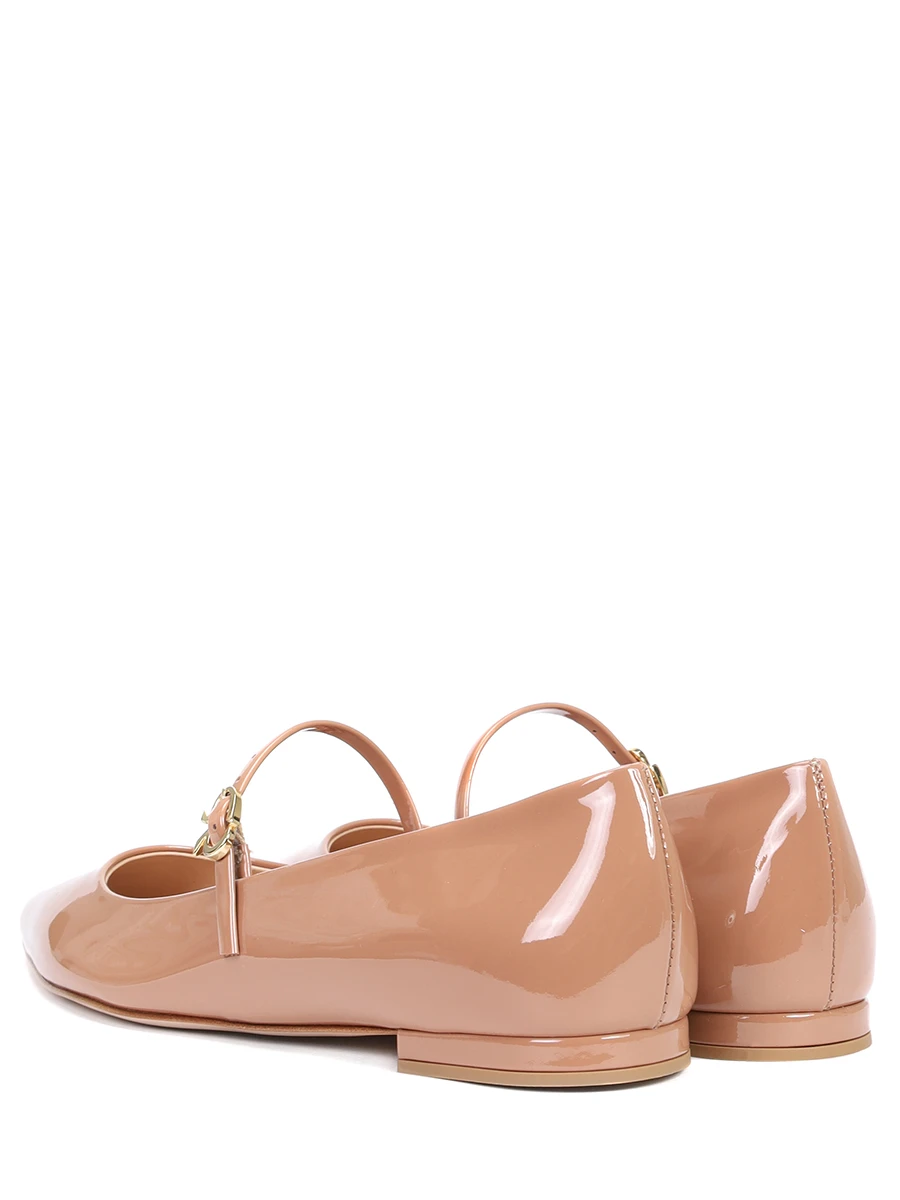 Балетки кожаные Ribbon Jane GIANVITO ROSSI G22162-05RIC-VERPRAL Бежевый  Фото 4