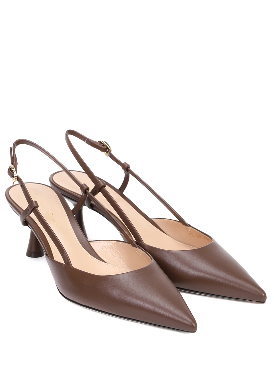 Туфли кожаные Ascent GIANVITO ROSSI G95332-55LAC-VITBROW Коричневый  Фото 2