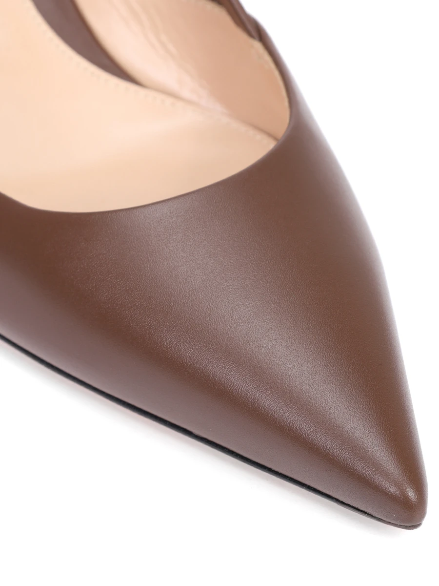 Туфли кожаные Ascent GIANVITO ROSSI G95332-55LAC-VITBROW Коричневый  Фото 5
