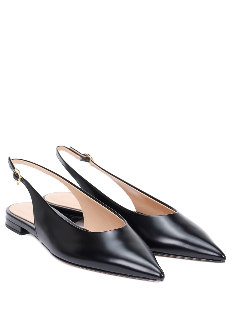 Балетки кожаные Robbie GIANVITO ROSSI G95546-05RIC-TOKNERO Черный  Фото 2