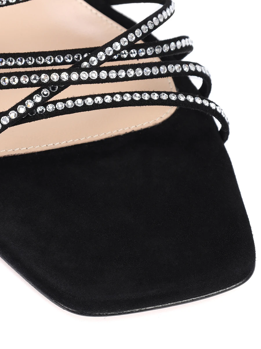 Сандалии замшевые GIANVITO ROSSI G32495-05RIC-CAMNERO Черный  Фото 5