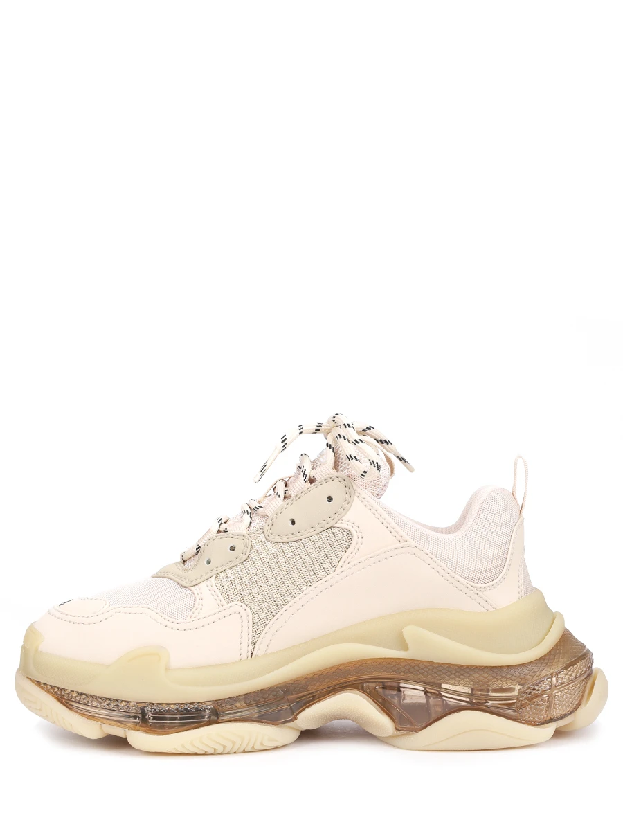 Кроссовки комбинированные Triple S BALENCIAGA 544351W2GA1 9710 Бежевый  Фото 3