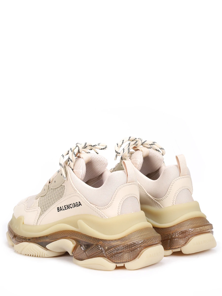 Кроссовки комбинированные Triple S BALENCIAGA 544351W2GA1 9710 Бежевый  Фото 4