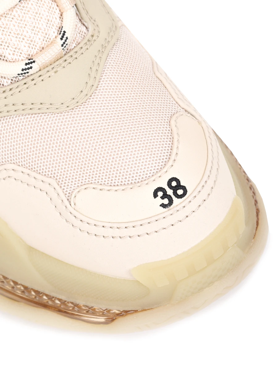Кроссовки комбинированные Triple S BALENCIAGA 544351W2GA1 9710 Бежевый  Фото 5
