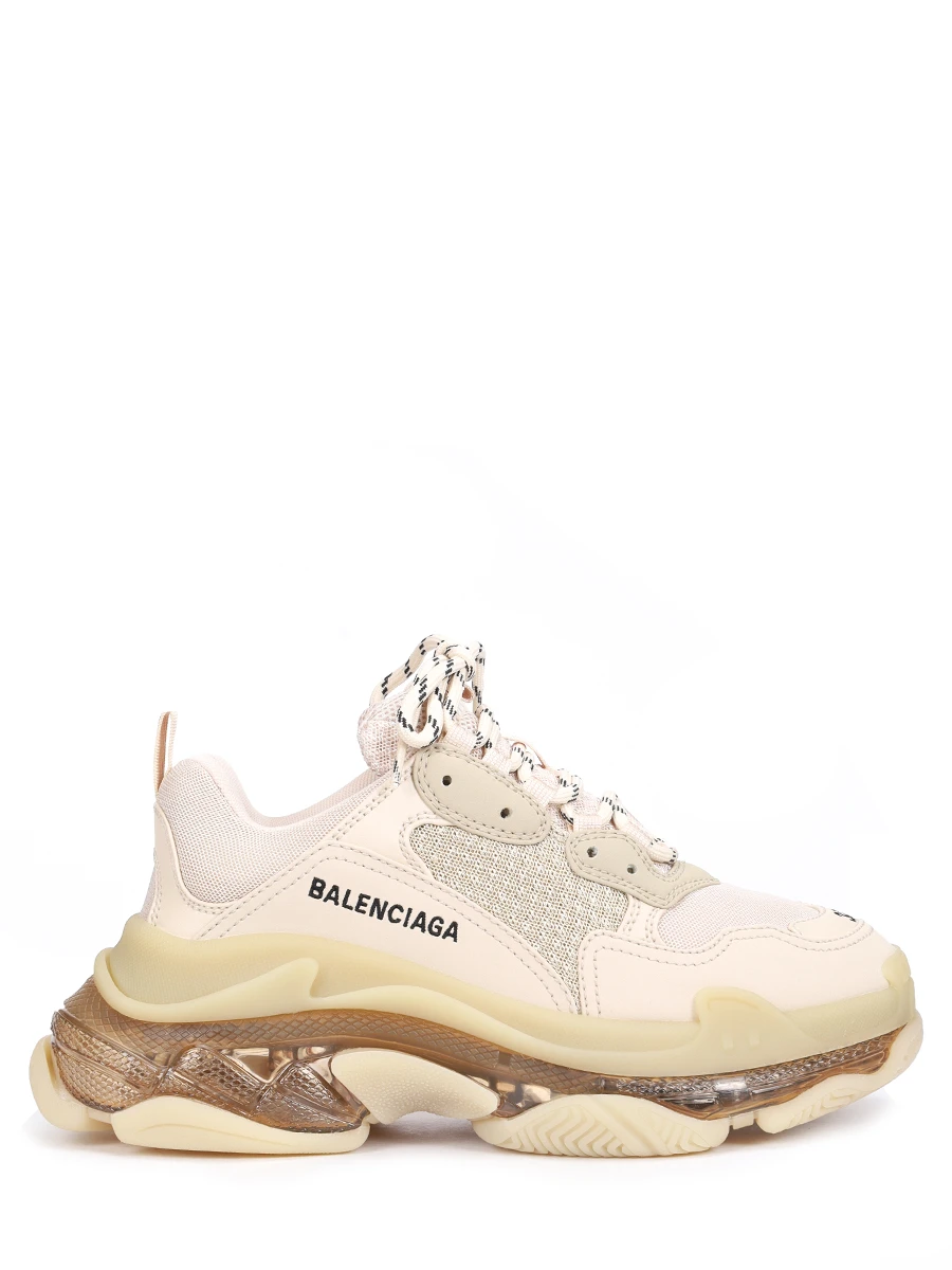 Кроссовки комбинированные Triple S BALENCIAGA 544351W2GA1 9710 Бежевый 