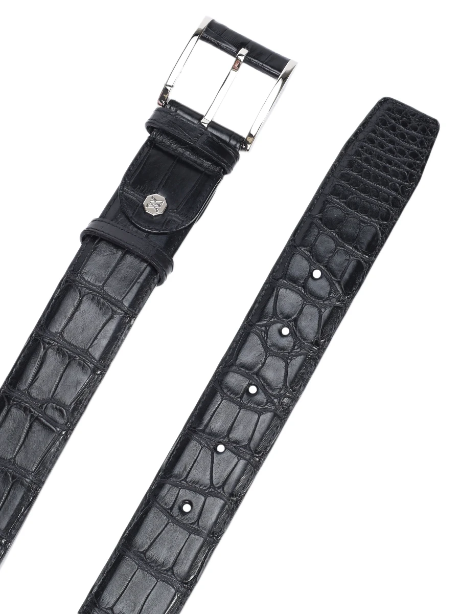 Ремень из кожи аллигатора ARTIOLI BELTS Черный  Фото 3