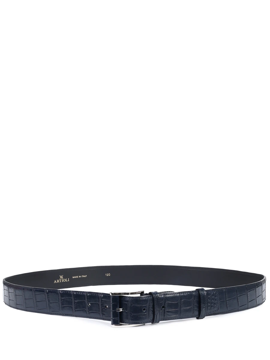 Ремень из кожи аллигатора ARTIOLI BELTS Синий  Фото 2