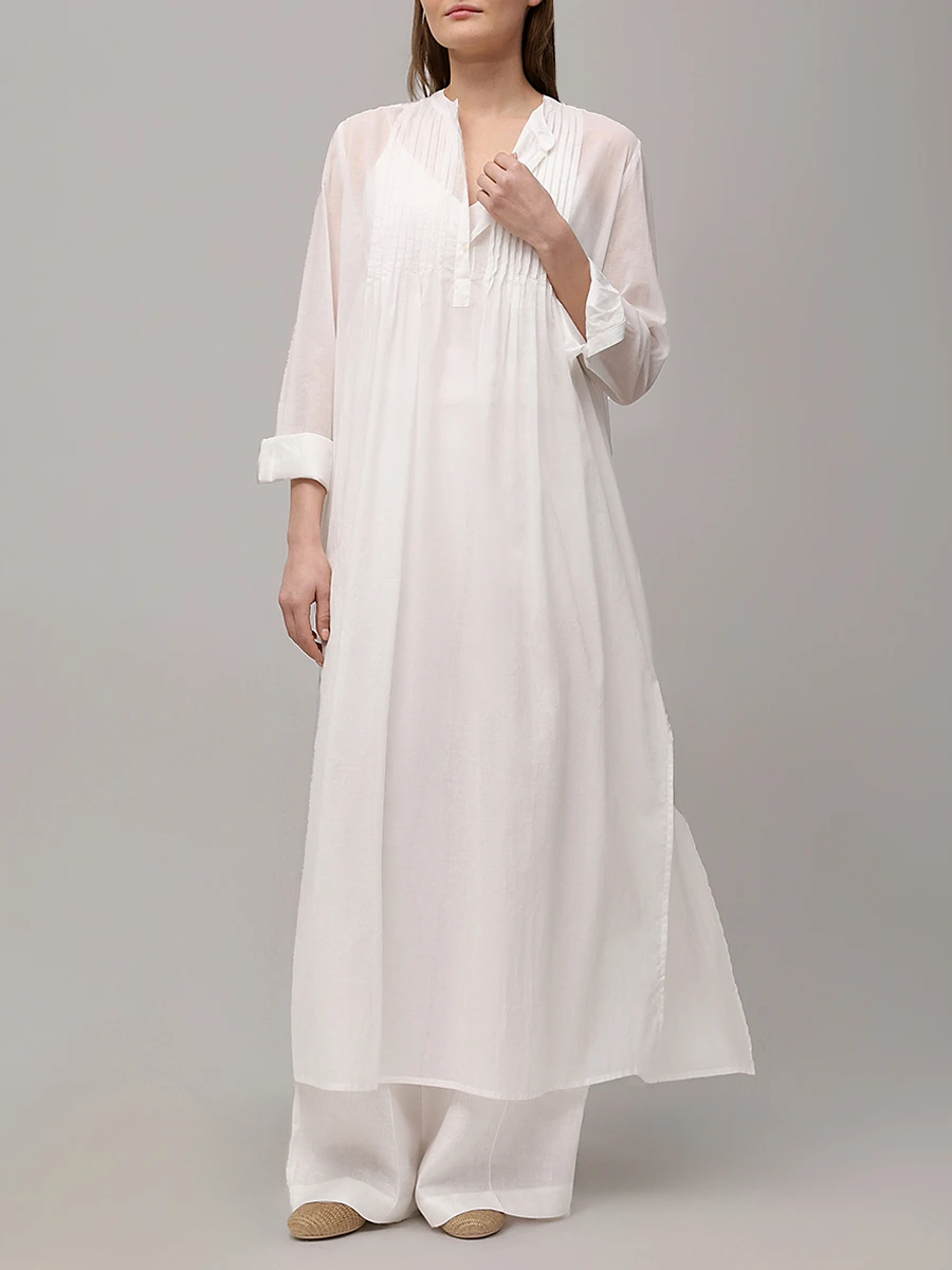 Платье льняное HOLY CAFTAN H25226 ARYA Белый  Фото 2