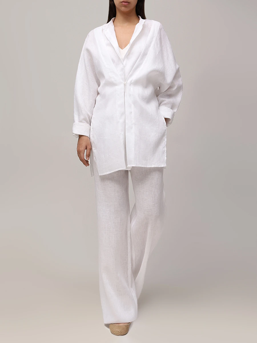 Рубашка льняная HOLY CAFTAN H25110 CLIZIA Белый  Фото 3
