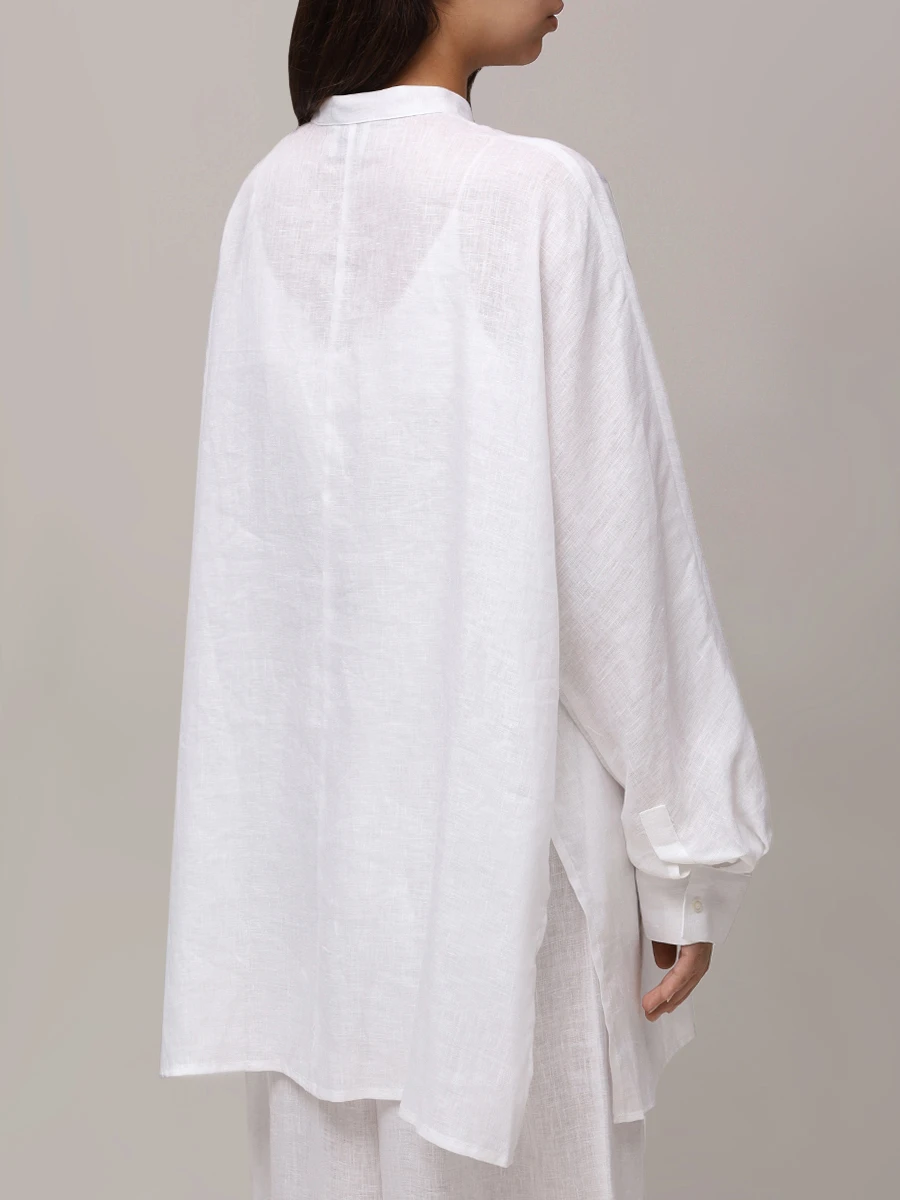 Рубашка льняная HOLY CAFTAN H25110 CLIZIA Белый  Фото 4