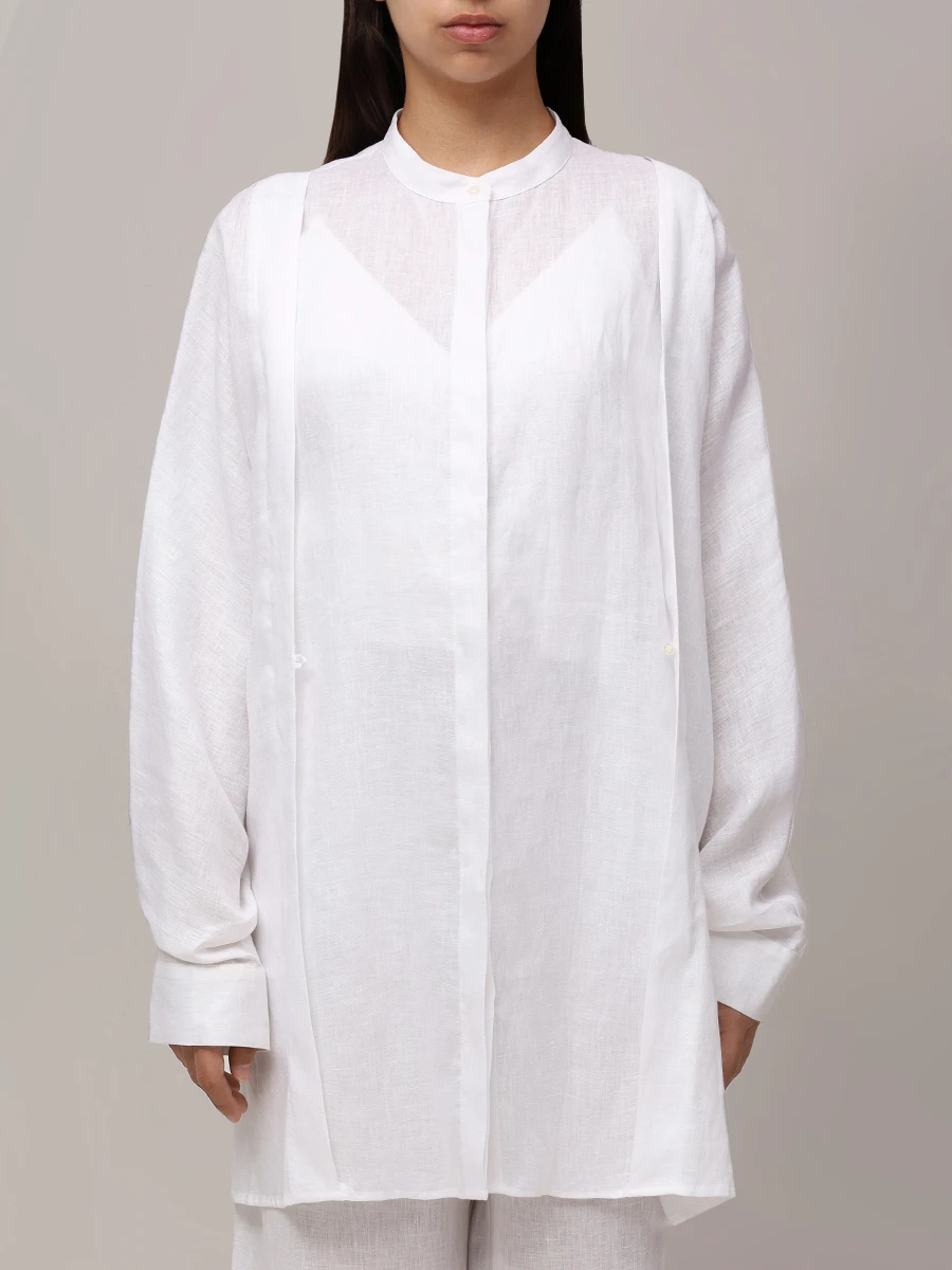 Рубашка льняная HOLY CAFTAN H25110 CLIZIA Белый  Фото 5