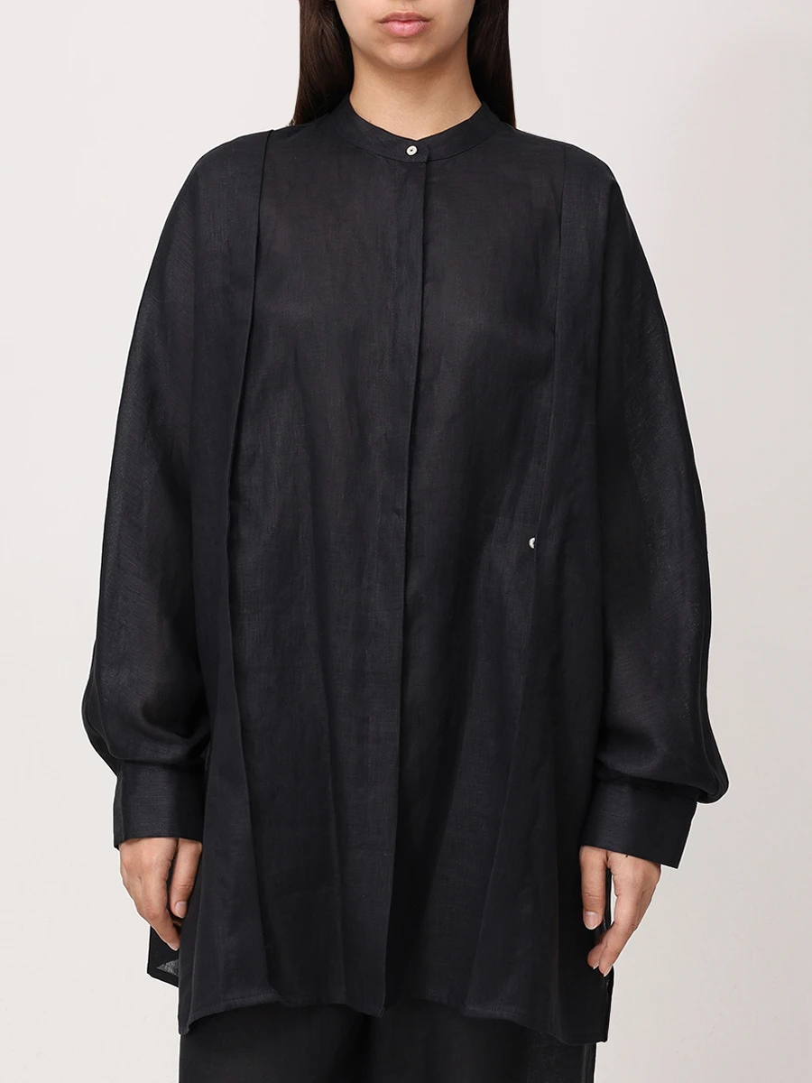 Рубашка льняная HOLY CAFTAN H25110 CLIZIA Черный  Фото 4