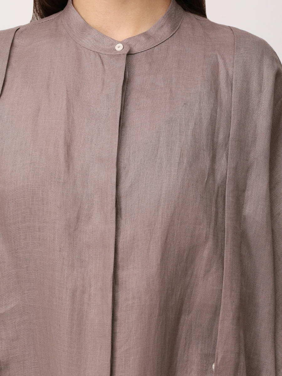 Рубашка льняная HOLY CAFTAN H25110 CLIZIA Серый  Фото 6