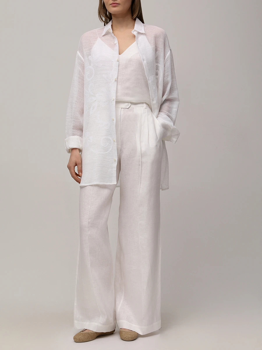 Рубашка льняная HOLY CAFTAN H10000 CHRIS Белый  Фото 3