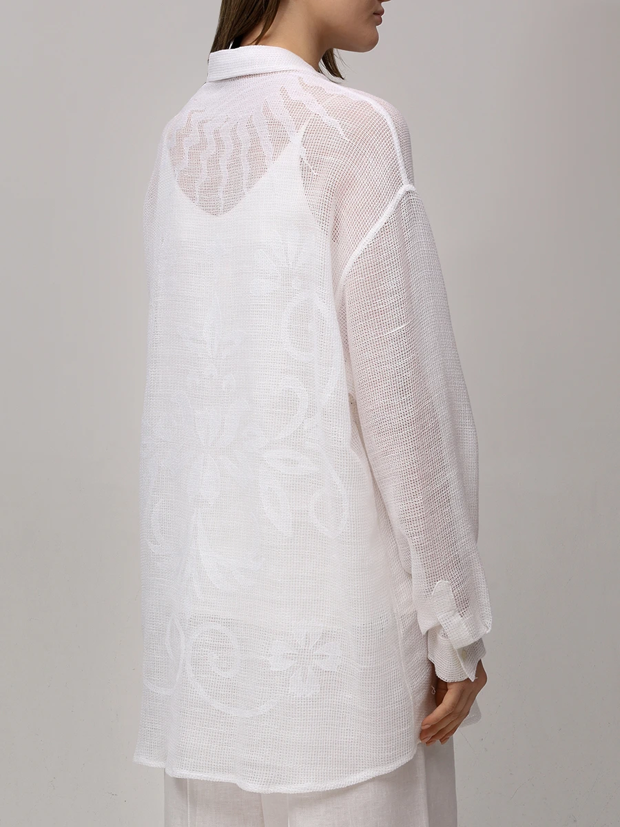 Рубашка льняная HOLY CAFTAN H10000 CHRIS Белый  Фото 4